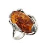 Grosse bague en ambre