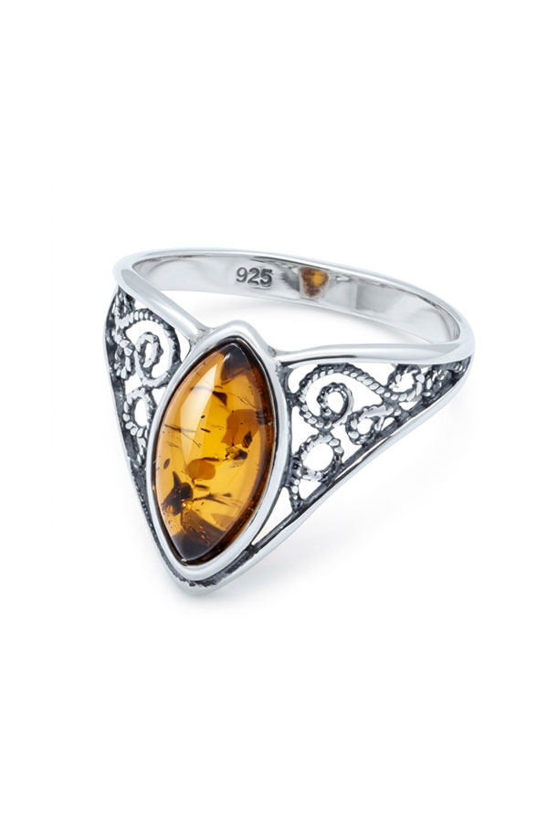 Bague-ambre-et-argent-Fannie, dentelles