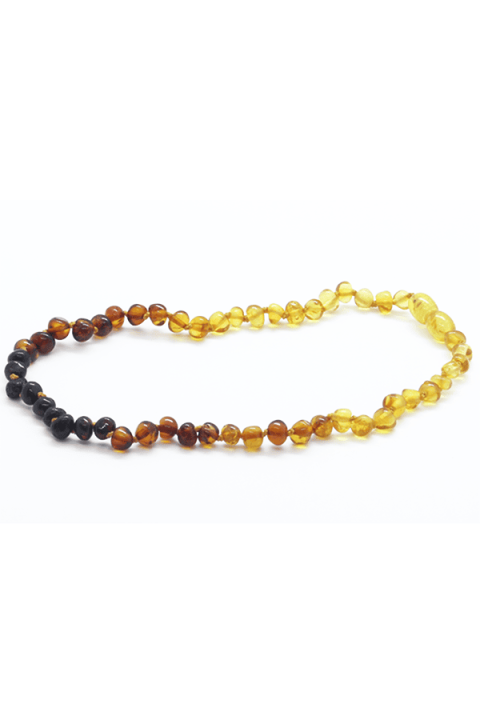 Collier En Ambre Véritable Baltique - Perles Couleur Miel Doré, Longueur 56-60 Cm, Neuf Sans Emballage