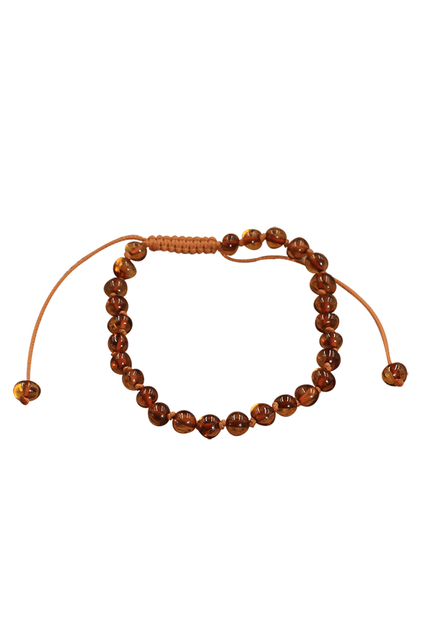 Bracelet En Ambre Baltique Ajustable Baby J's - Taille 12-17 Cm - Perles Nouées - Fermoir Réglable