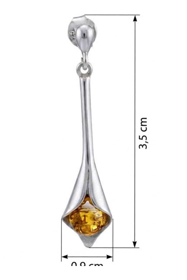 Boucles d'oreilles cônes ambre, cotes