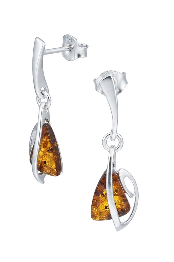 Bijou-d'ambre-miel, sur argent 925/1000