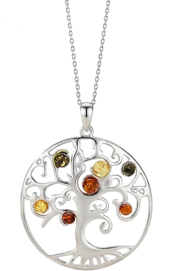Collier-arbre-de-vie argent sterling, argent rhodié