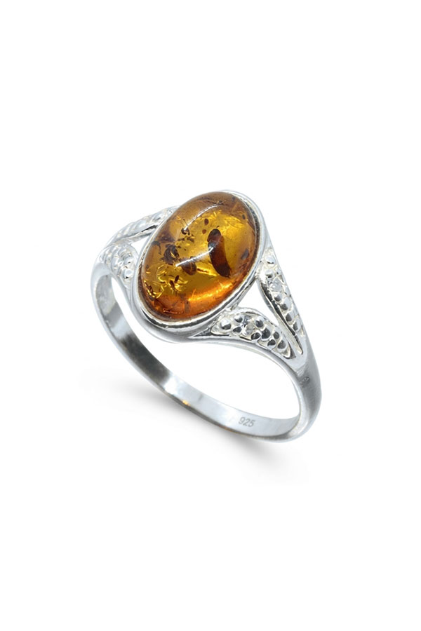 Bague duchesse ambre et argent 925/1000 pour femme