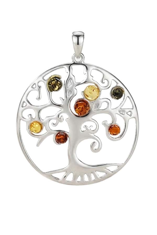 Arbre-de-vie-ambre-sur-argent sterling