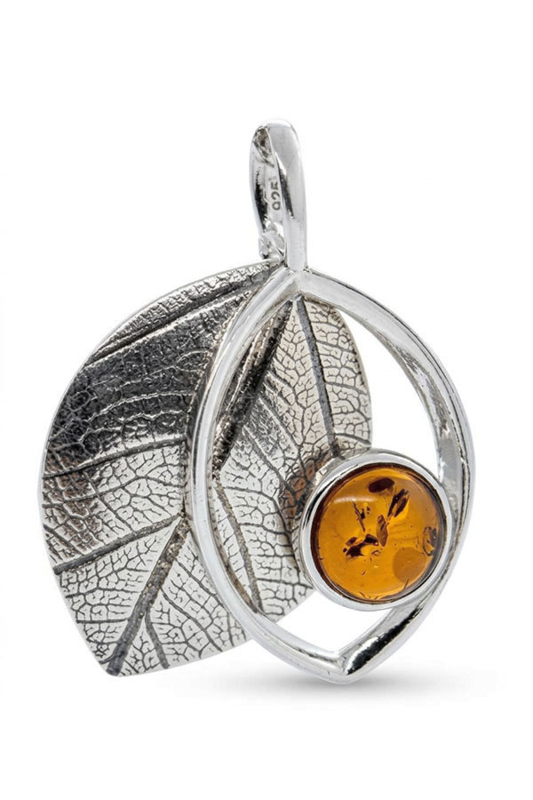 Pendentif Argent & Ambre Baltique
