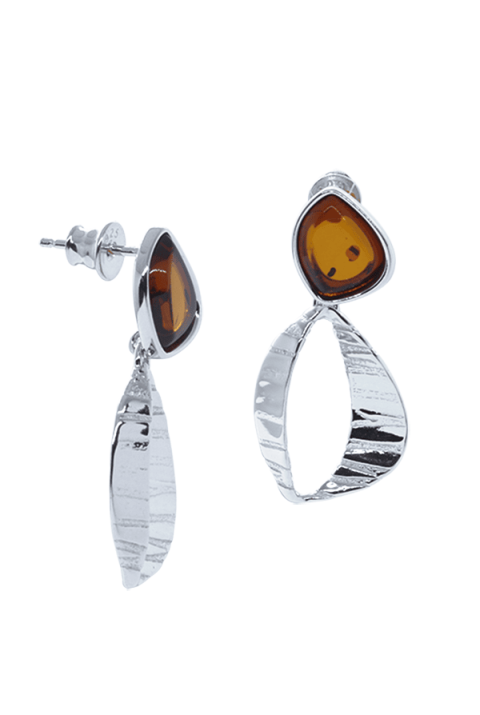 Boucles D'oreilles Argentées Dolly-Bijoux - Émeraude & CZ - Clous Fantaisie