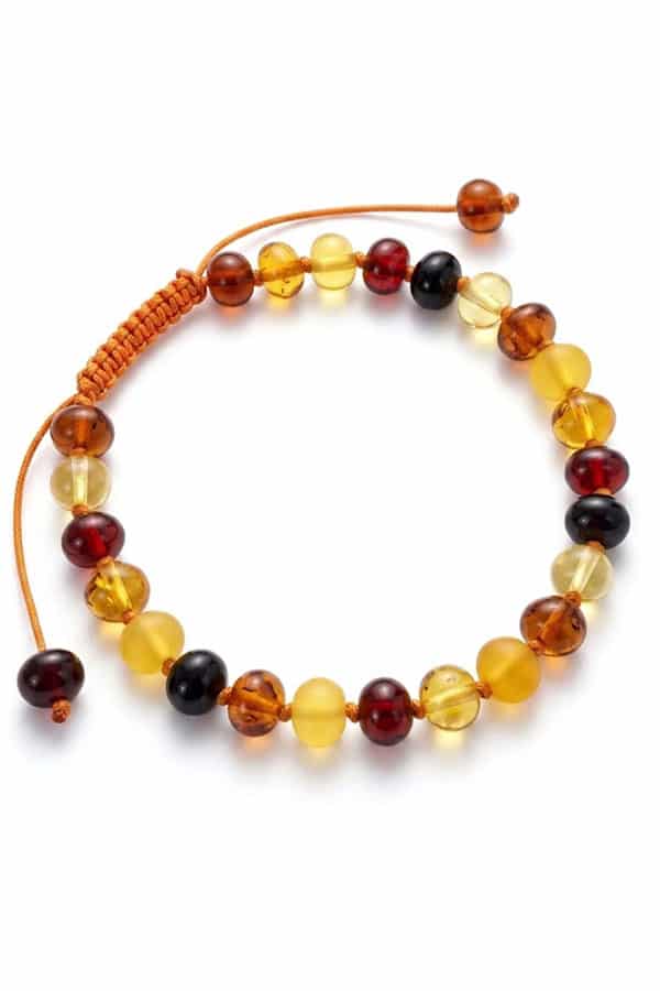 Bracelet ambre ajustable, homme ou femme