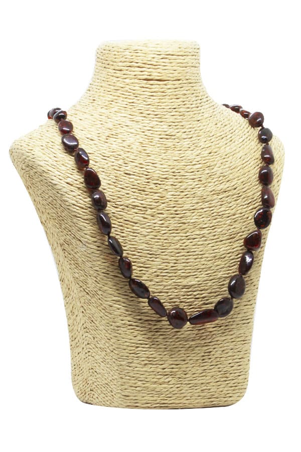 Collier grains de café ambre