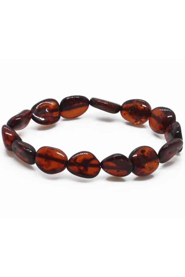 Bracelet ambre cerise, homme ou femme.