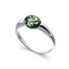 Alliance ambre vert sur argent